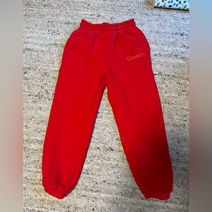 Comfrt red Women's Sweatpants - Cozy Elastic-Waist Joggers